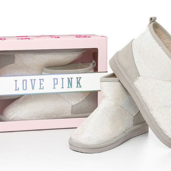 pink winter boots victoria secret